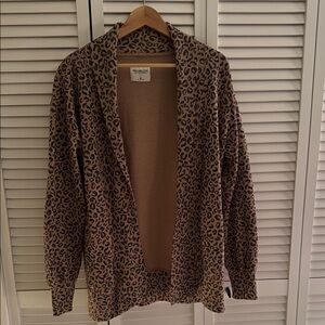 Abercrombie & Fitch Leopard Print Open Cardigan